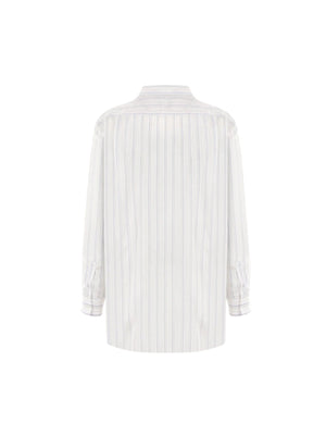 Striped Cupro Shirt-COMME DES GARÇONS SHIRT FOREVER-JOHN JULIA