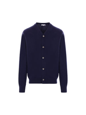 Wool V-neck Cardigan-COMME DES GARÇONS SHIRT FOREVER-JOHN JULIA