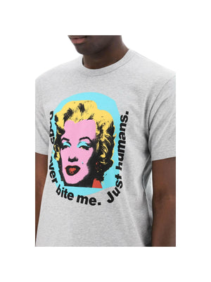 Gray Marilyn Monroe Print T-Shirt COMME DES GARCONS SHIRT JOHN JULIA.