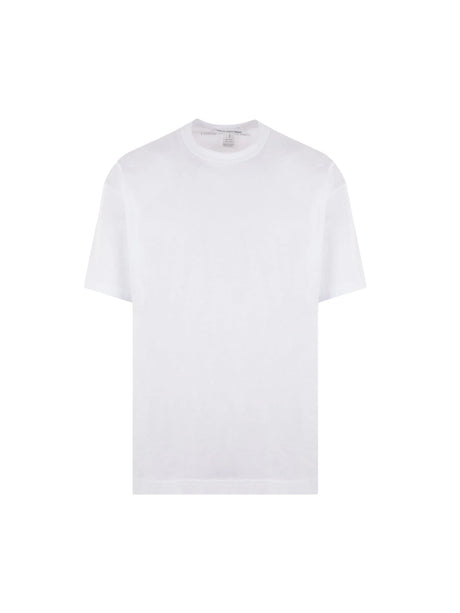 COMME DES GARÇONS SHIRT-Logo Print Cotton T-shirt-JOHN JULIA