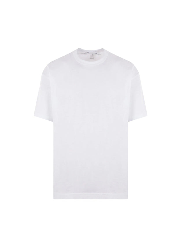 COMME DES GARÇONS SHIRT-Logo Print Cotton T-shirt-JOHN JULIA