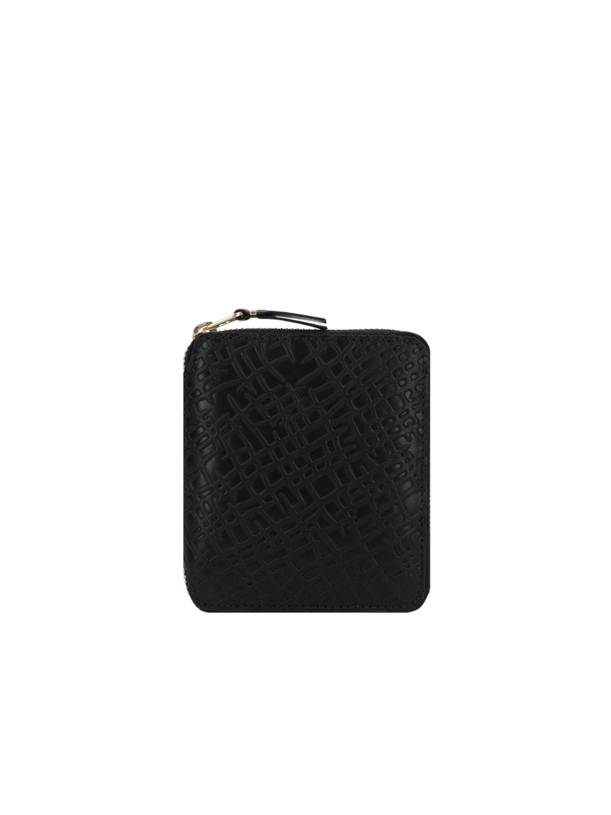 Embossed Leather Small Zip-Around Wallet-COMME DES GARÇONS WALLET-JOHN JULIA