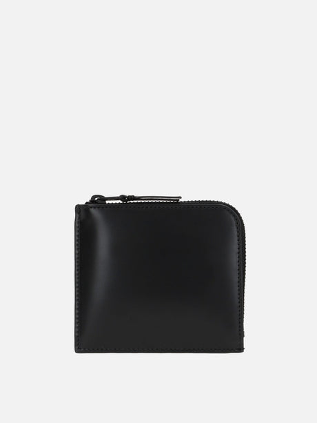 Smooth Leather Half-Zip Wallet