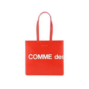 COMME DES GARCONS WALLET-Leather Tote Bag With Logo -JOHN JULIA.