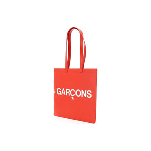 COMME DES GARCONS WALLET-Leather Tote Bag With Logo -JOHN JULIA.