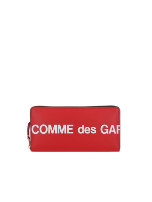 Logo Print Smooth Leather Zip-Around Wallet-COMME DES GARÇONS WALLET-JOHN JULIA