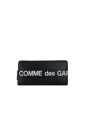 Logo Print Smooth Leather Zip-Around Wallet-COMME DES GARÇONS WALLET-JOHN JULIA