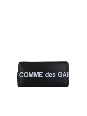 Logo Print Smooth Leather Zip-Around Wallet-COMME DES GARÇONS WALLET-JOHN JULIA