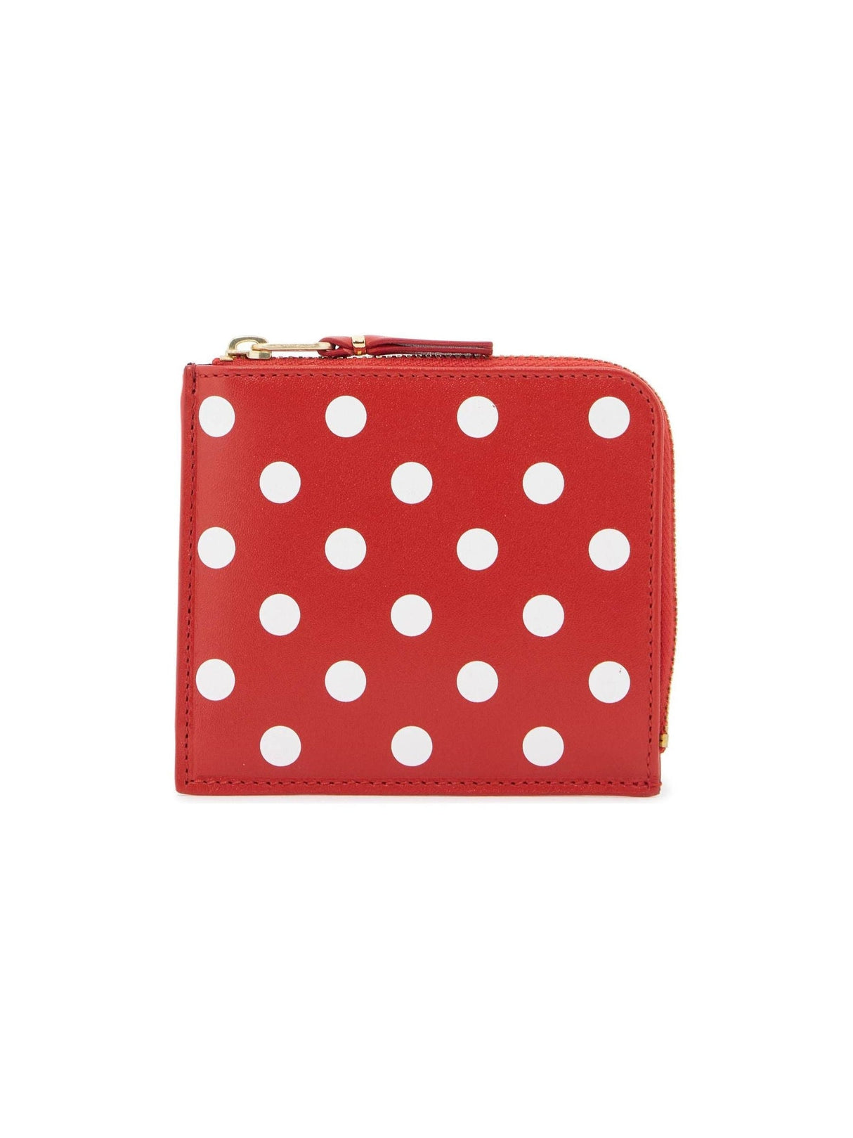 Polka-Dot Leather Wallet