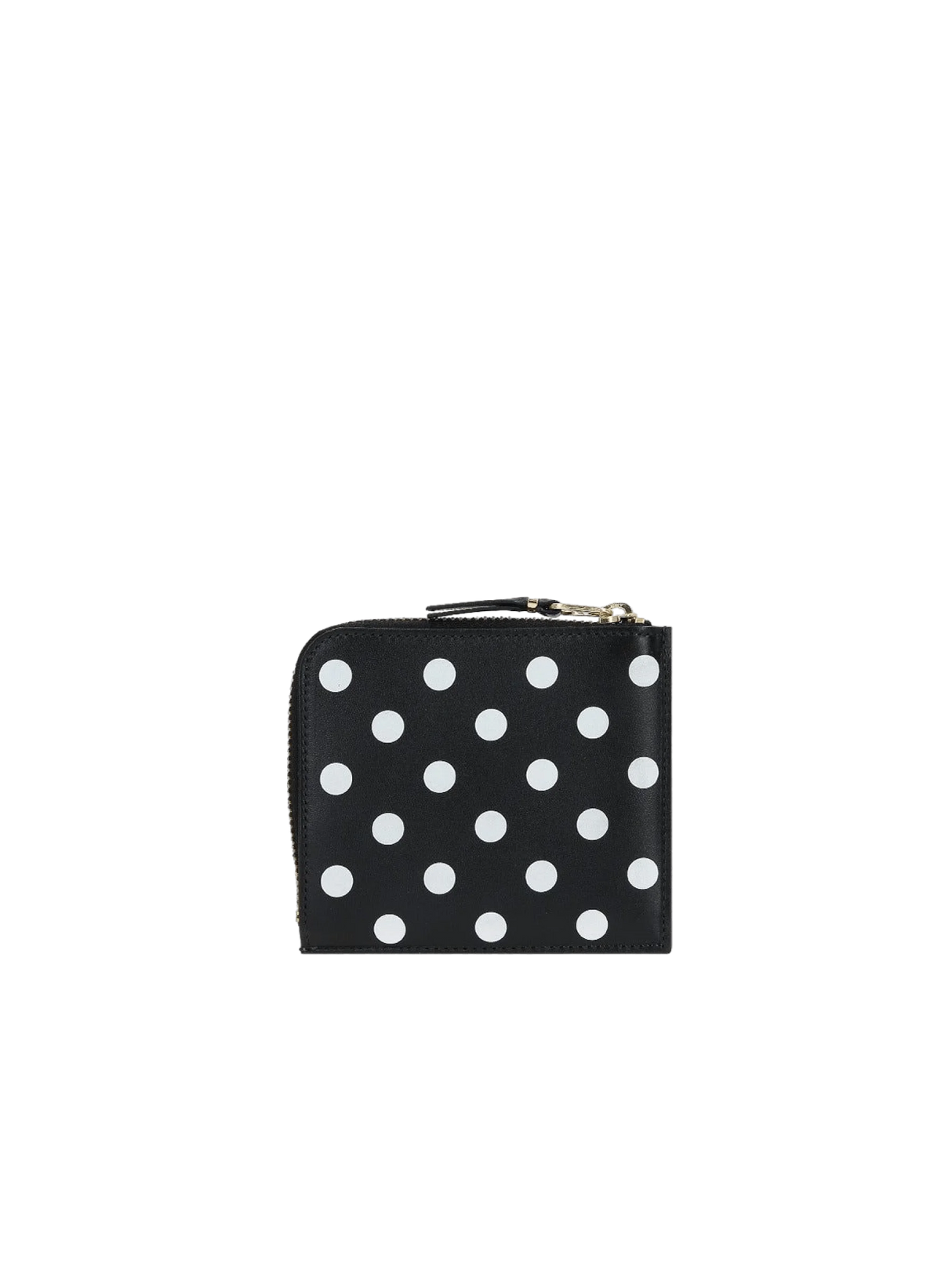 Polka Dots Printed Smooth Leather Half-Zip Wallet-COMME DES GARÇONS WALLET-JOHN JULIA