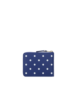 Polka Dots Leather Zip-Around Wallet-COMME DES GARÇONS WALLET-JOHN JULIA