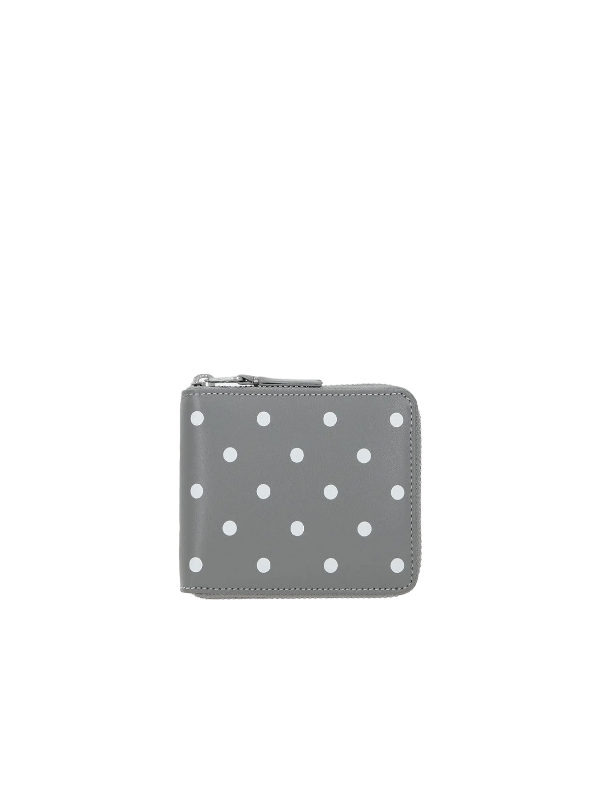 Polka Dots Printed Smooth Leather Zip-Around Wallet-COMME DES GARÇONS WALLET-JOHN JULIA