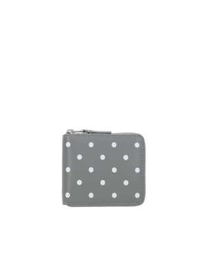 Polka Dots Printed Smooth Leather Zip-Around Wallet-COMME DES GARÇONS WALLET-JOHN JULIA