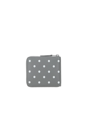 Polka Dots Printed Smooth Leather Zip-Around Wallet-COMME DES GARÇONS WALLET-JOHN JULIA