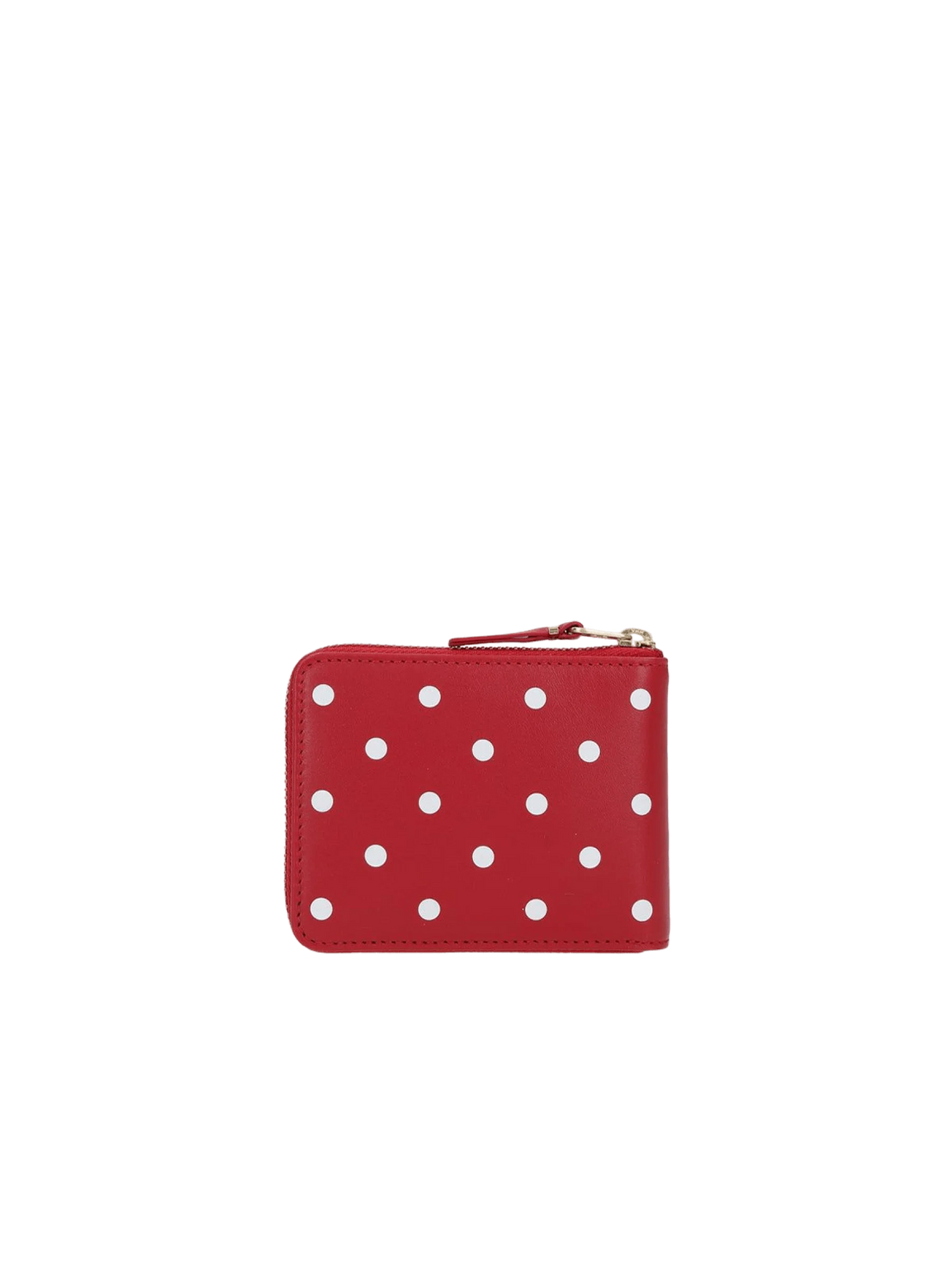 Polka Dots Printed Smooth Leather Zip-Around Wallet-COMME DES GARÇONS WALLET-JOHN JULIA