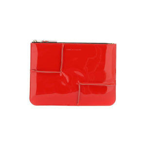 Comme des Garçons Red Glossy Patent Leather Pouch COMME DES GARCONS WALLET JOHN JULIA.