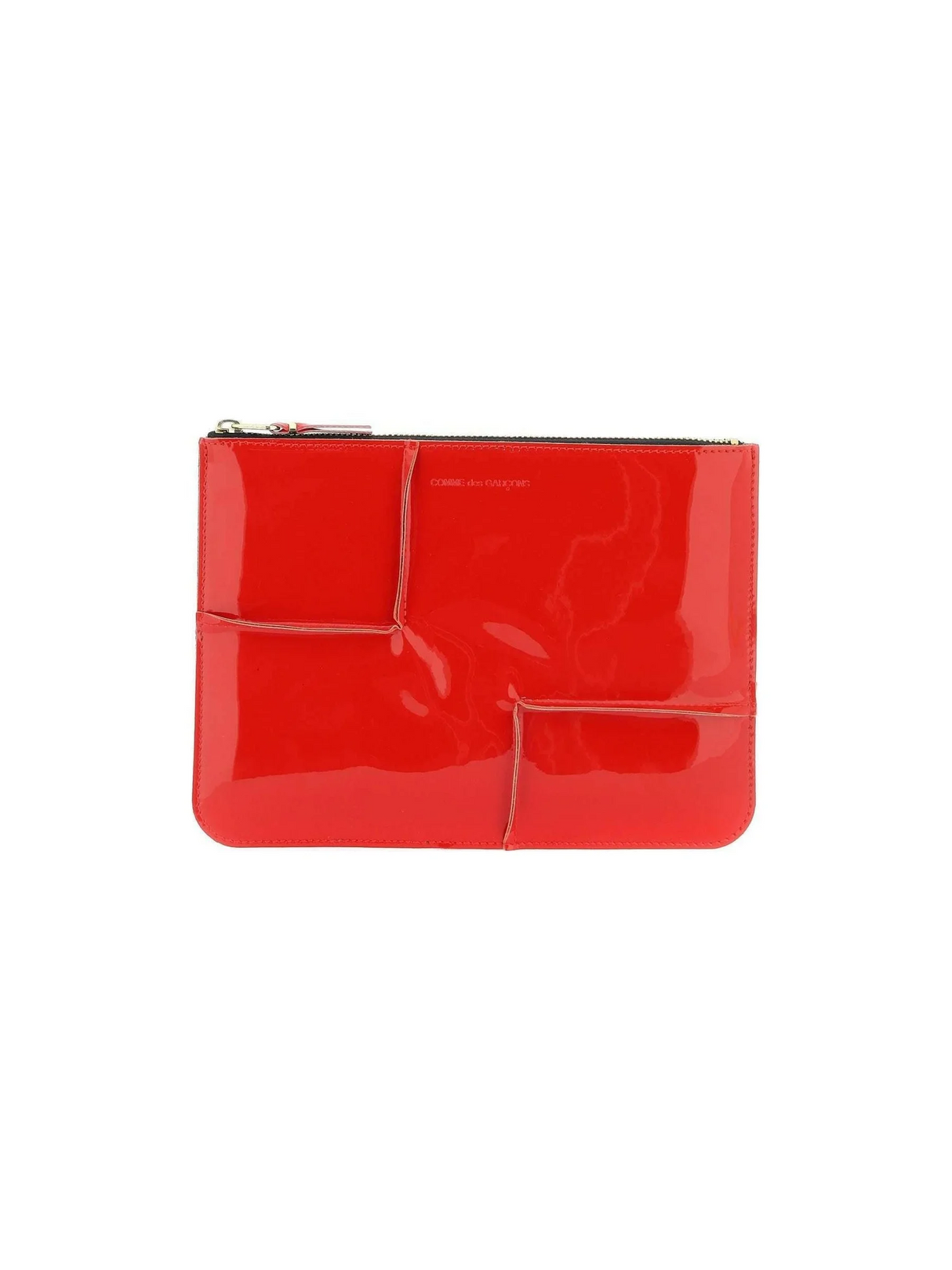 Comme des Garçons Red Glossy Patent Leather Pouch COMME DES GARCONS WALLET JOHN JULIA.