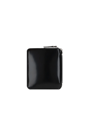 Shiny Leather Small Zip-Around Wallet-COMME DES GARÇONS WALLET-JOHN JULIA