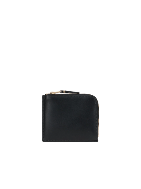 COMME DES GARÇONS WALLET-Smooth Leather Half-Zip Wallet-JOHN JULIA