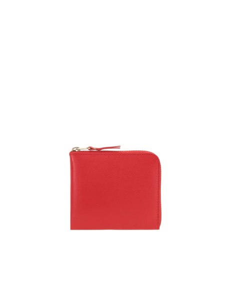 Smooth Leather Half-Zip Wallet-COMME DES GARÇONS WALLET-JOHN JULIA