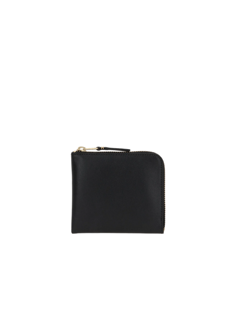 COMME DES GARÇONS WALLET-Smooth Leather Half-Zip Wallet-JOHN JULIA