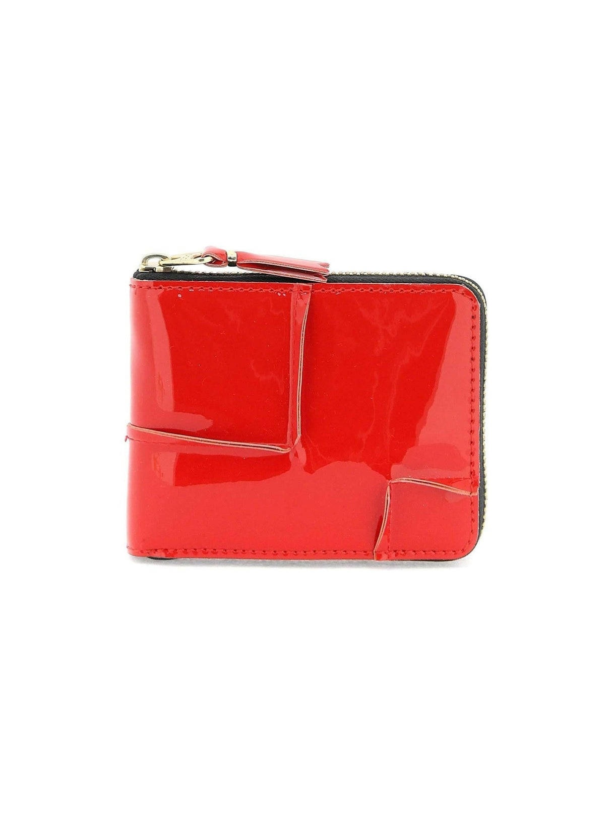 Zip Around Patent Leather Wallet With Zipper COMME DES GARCONS WALLET JOHN JULIA.