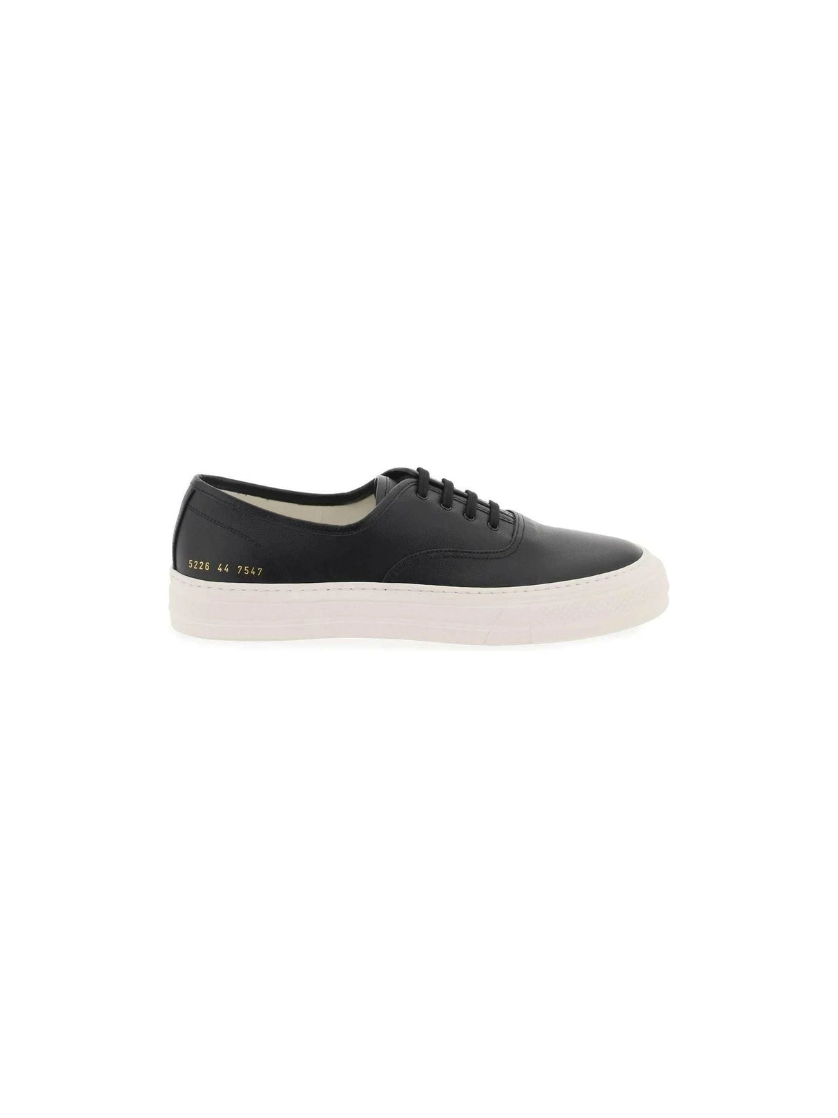 Black Hammered Leather Sneakers COMMON PROJECTS JOHN JULIA.