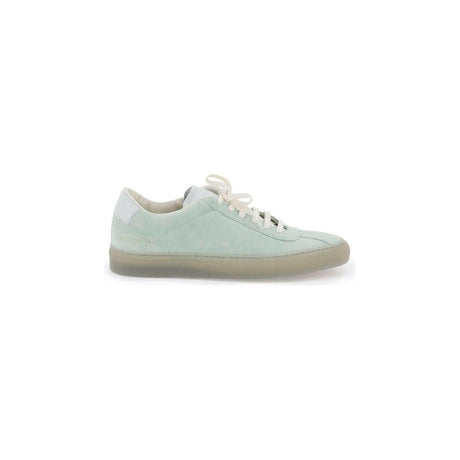 Mint Green Suede Leather Sneakers COMMON PROJECTS JOHN JULIA.