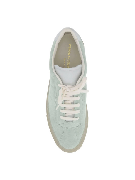 Mint Green Suede Leather Sneakers COMMON PROJECTS JOHN JULIA.