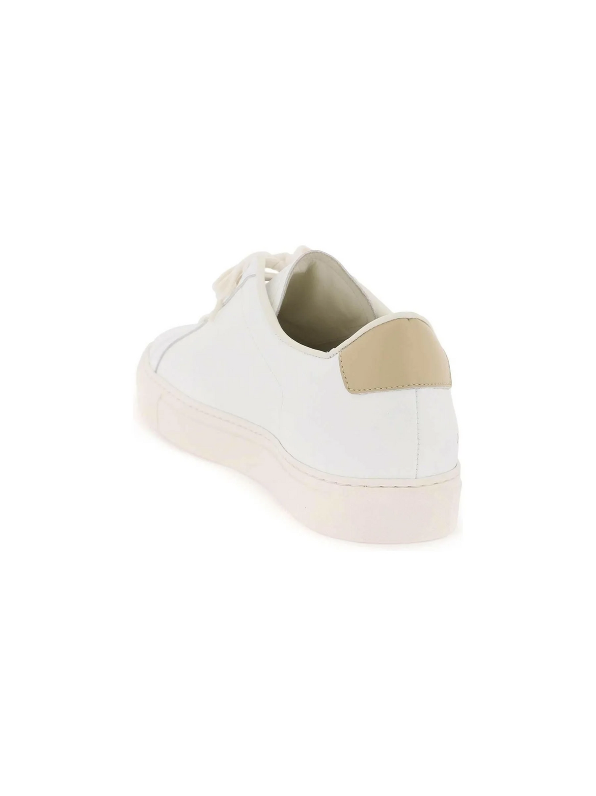 White Tan Retro Low-Top Leather Sneakers COMMON PROJECTS JOHN JULIA.