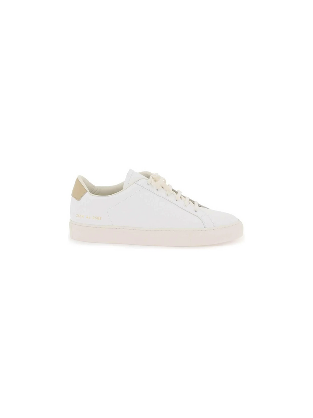 White Tan Retro Low-Top Leather Sneakers COMMON PROJECTS JOHN JULIA.