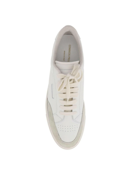 White Tennis Pro Leather and Suede Sneakers COMMON PROJECTS JOHN JULIA.