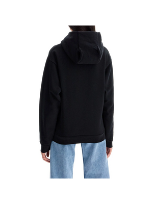 Cotton Blend Loose Fit Hoodie Sweatshirt - Woman > Clothing > Tops and Sweatshirts > Sweatshirts