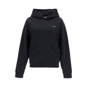 Cotton Blend Loose Fit Hoodie Sweatshirt - Woman > Clothing > Tops and Sweatshirts > Sweatshirts