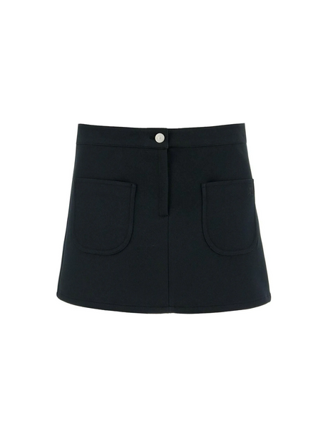 2-Pocket Twill Mini Skirt.