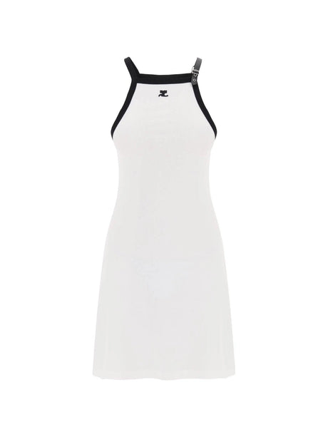 Bicolor Jersey Mini Dress COURRÈGES