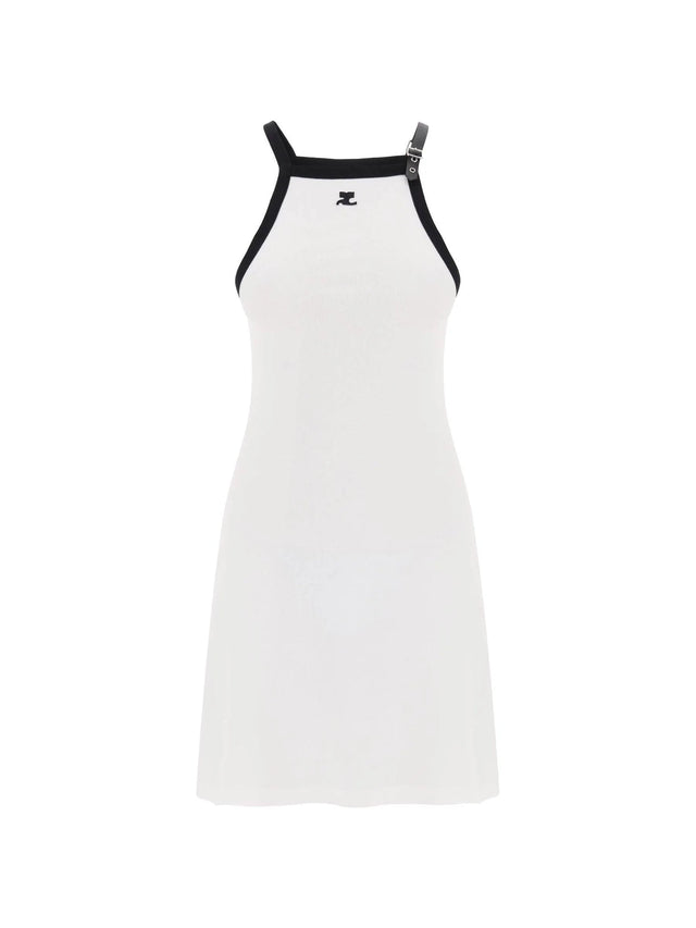 Bicolor Jersey Mini Dress COURRÈGES