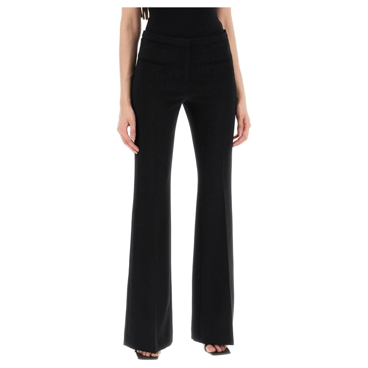 Black Tailored Bootcut Pants In Technical Jersey COURREGES JOHN JULIA.