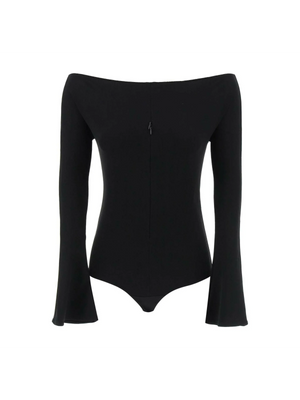 Boat Neck Crepe Bodysuit-Courrèges-JOHN JULIA