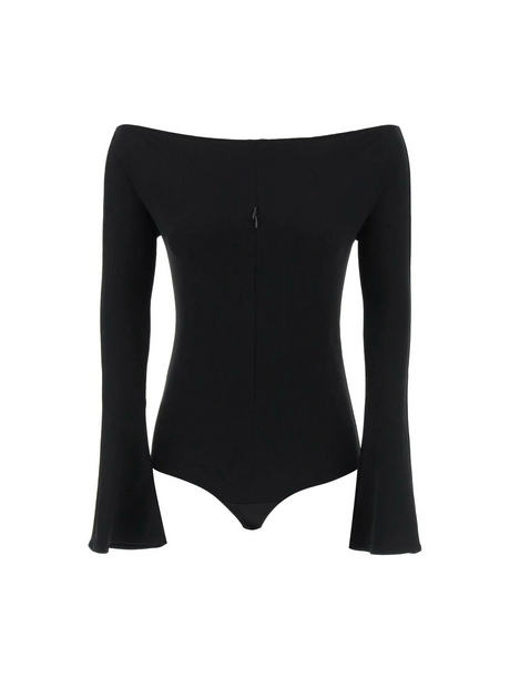 Boat Neck Crepe Bodysuit-Courrèges-JOHN JULIA