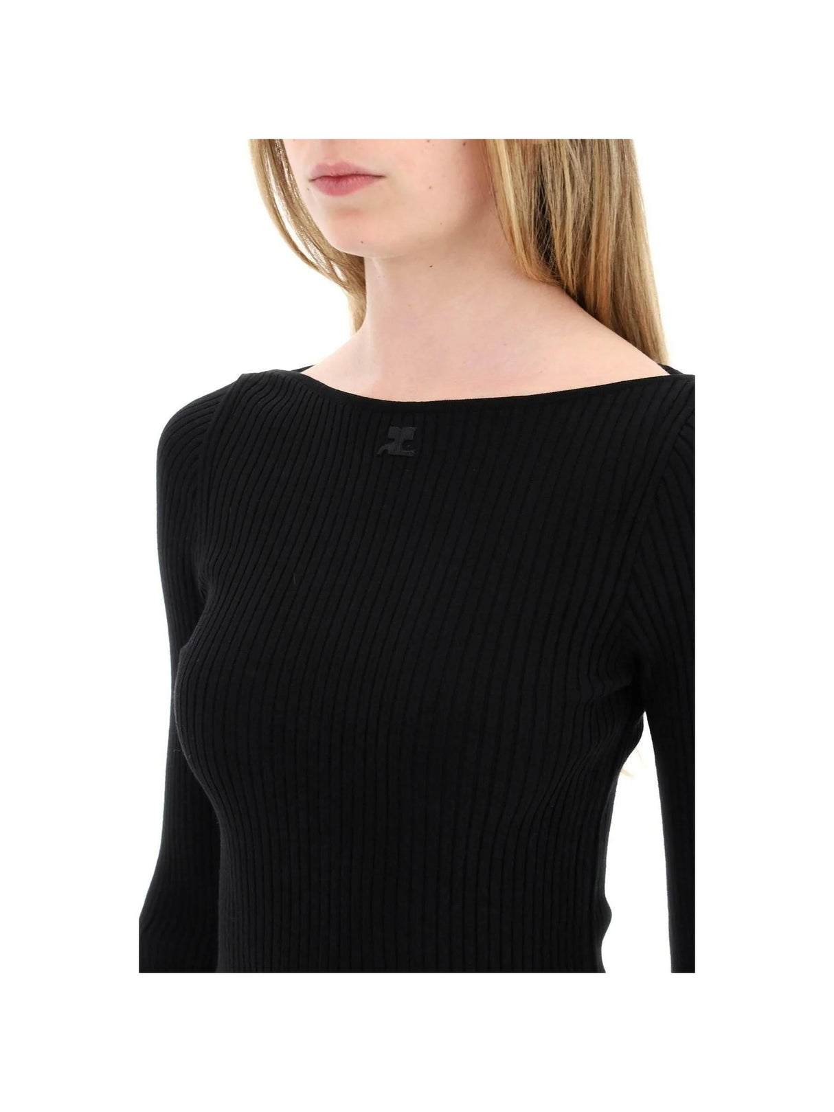 Boat Neck Ribbed Knit Sweater COURREGES JOHN JULIA.