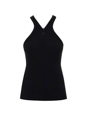 COURRÈGES-Criss Cross 90's Rib Tank Top-JOHN JULIA