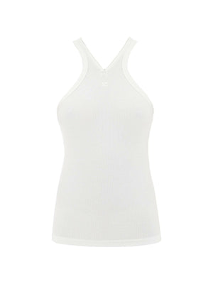 COURRÈGES-Criss Cross 90's Rib Tank Top-JOHN JULIA