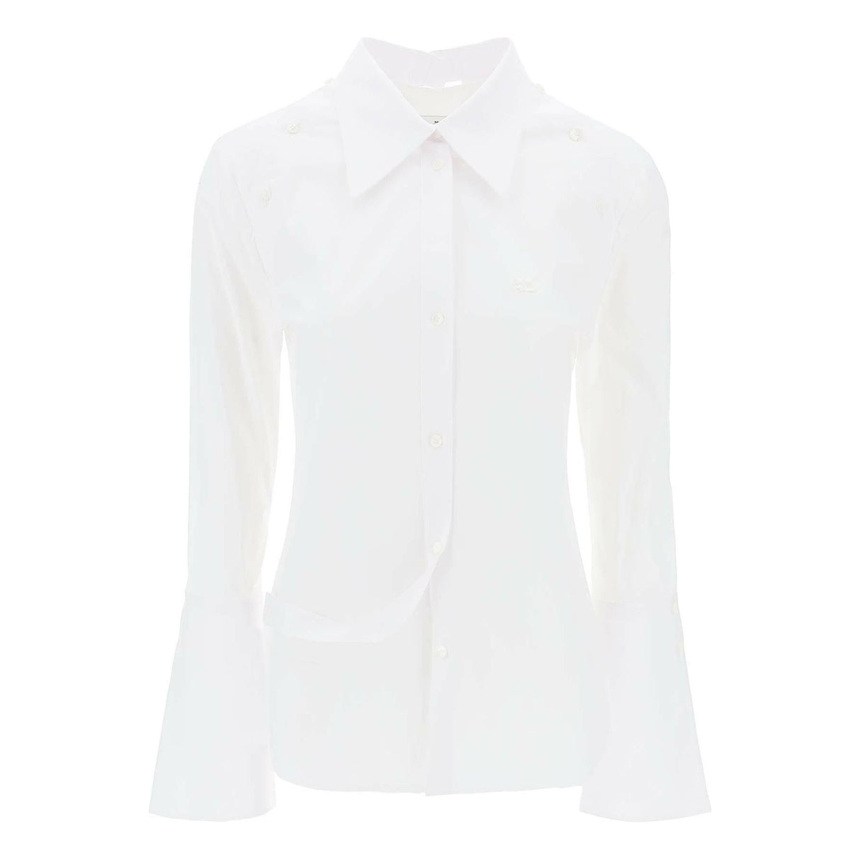 Heritage White Modular Cotton Poplin Shirt COURREGES JOHN JULIA.