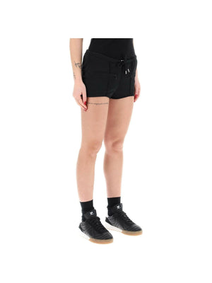 Black Jersey Interlock Mini Shorts COURREGES JOHN JULIA.