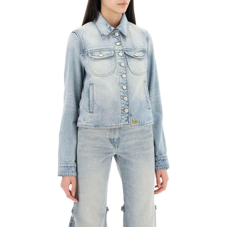 Light Blue Multiflex Organic Denim Trucket Jacket COURREGES JOHN JULIA.