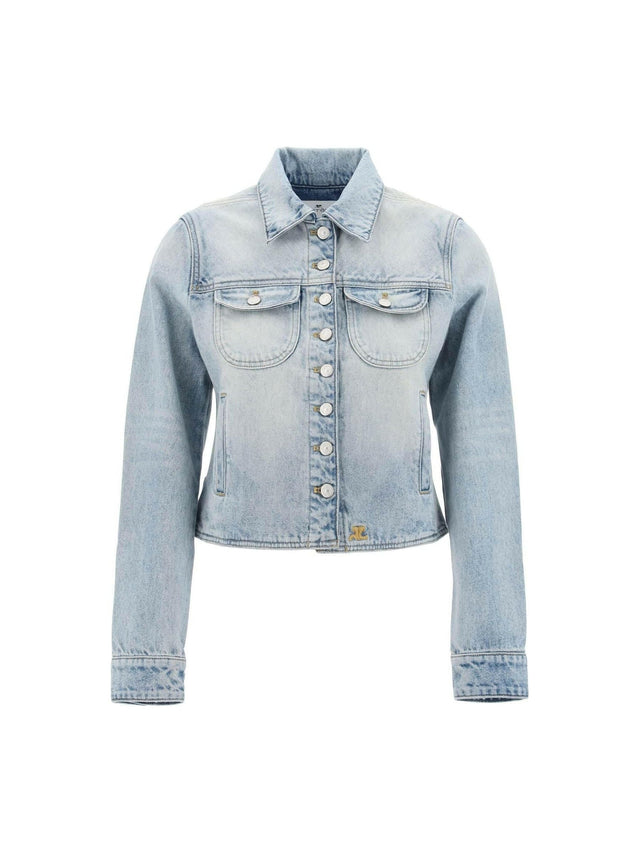 Light Blue Multiflex Organic Denim Trucket Jacket COURREGES JOHN JULIA.