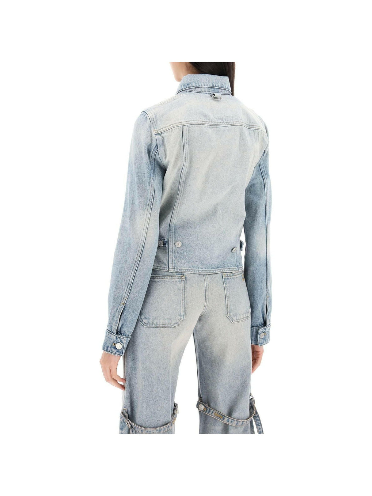 Light Blue Multiflex Organic Denim Trucket Jacket COURREGES JOHN JULIA.