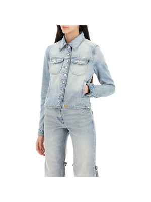 Light Blue Multiflex Organic Denim Trucket Jacket COURREGES JOHN JULIA.