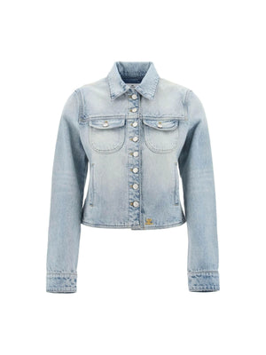 Light Blue Multiflex Organic Denim Trucket Jacket COURREGES JOHN JULIA.